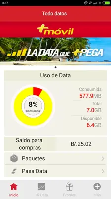 +Data android App screenshot 2